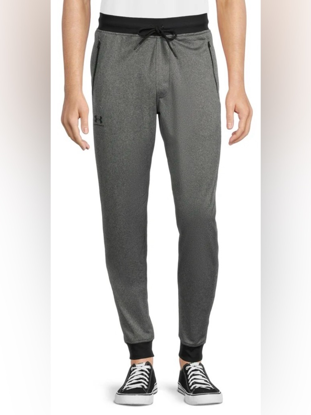 Under Armour Men's Gray and Black Drawstring Joggers. Size M